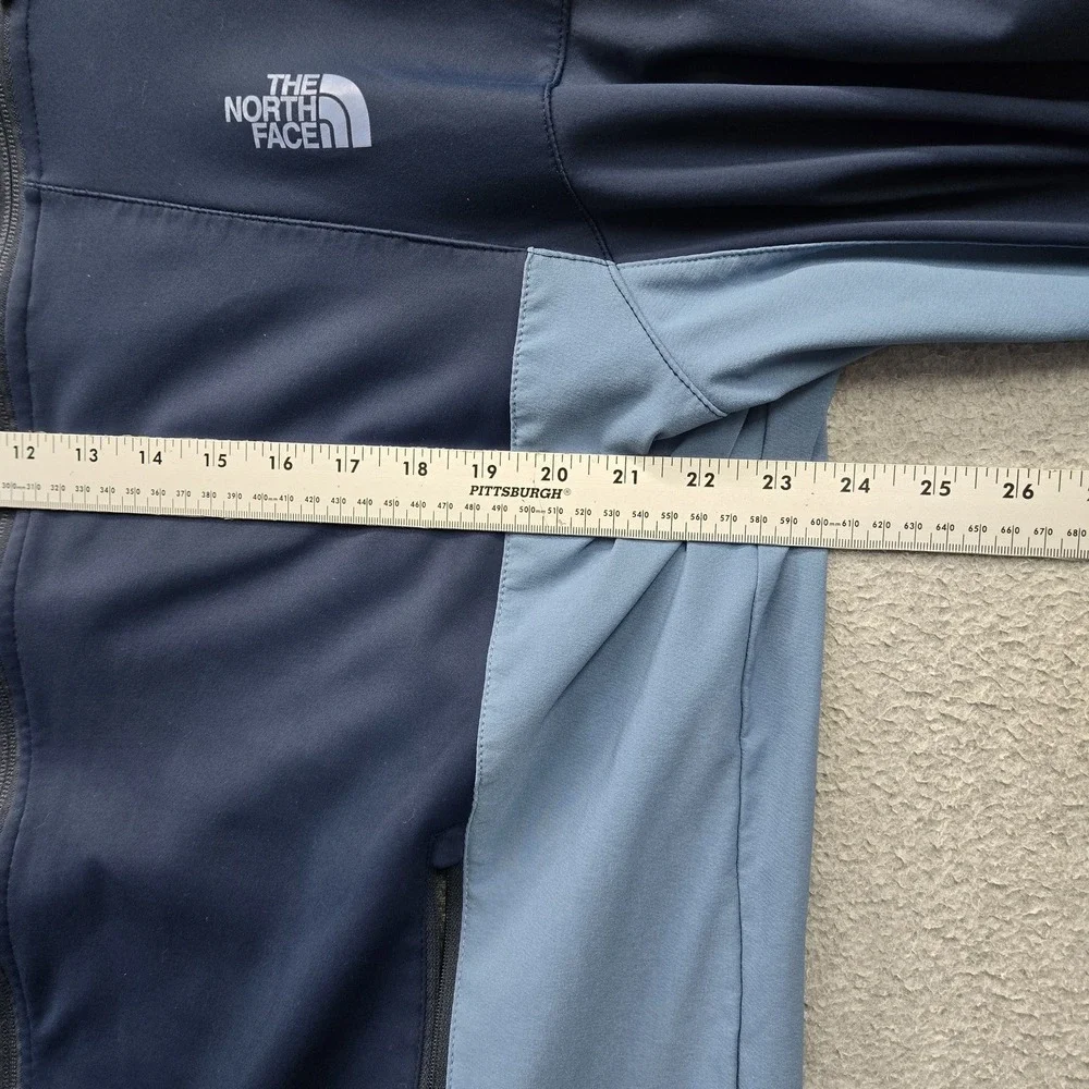 The North Face Men Jacket XL Blue Colorblock Windstopper Windbreaker Full Zip